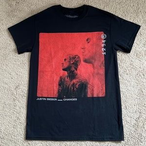 Justin Bieber Changes Album Black and Red Tee Shirt Unisex Sz Small